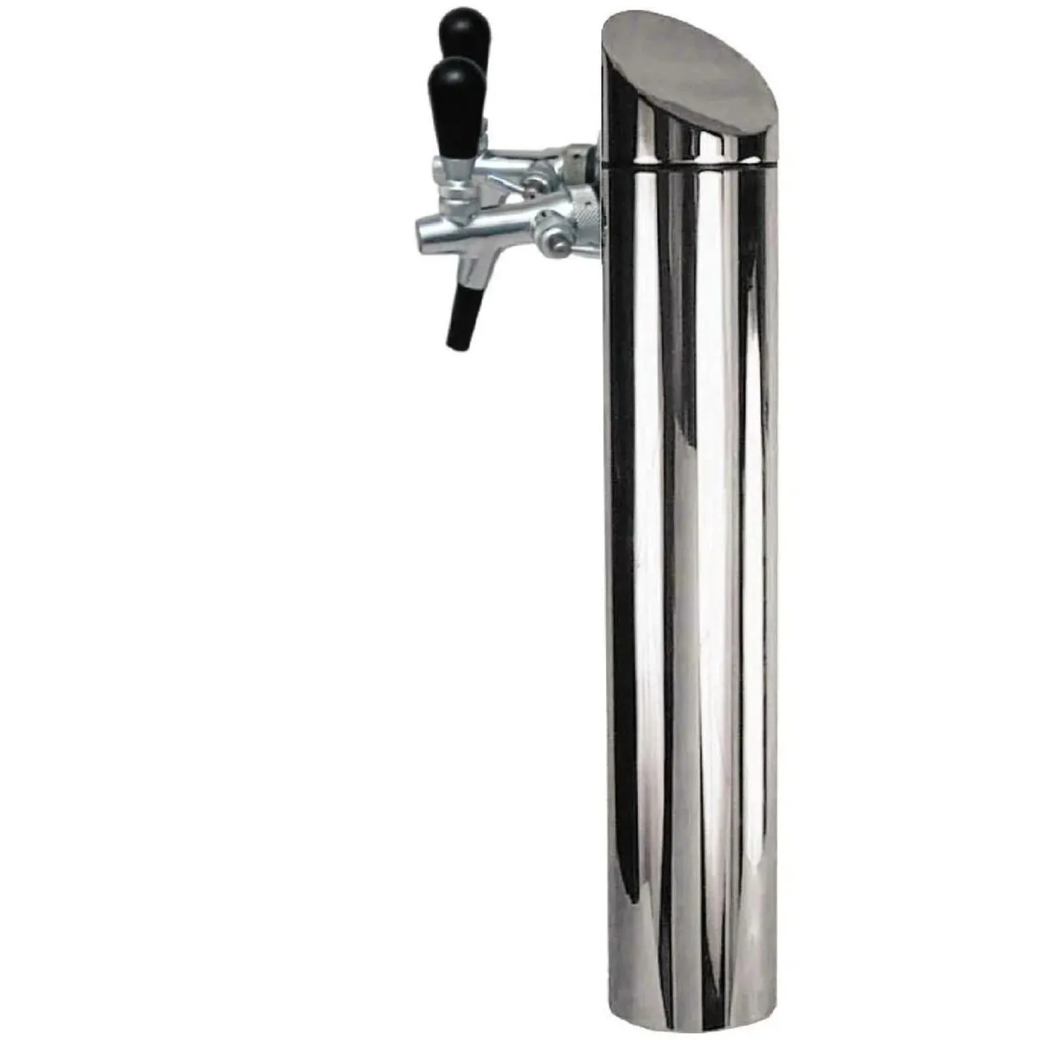 Ich-Zapfe Schanksäule Tower Matt Gebürstet 2- 114 mm Durchmesser Metall Silber