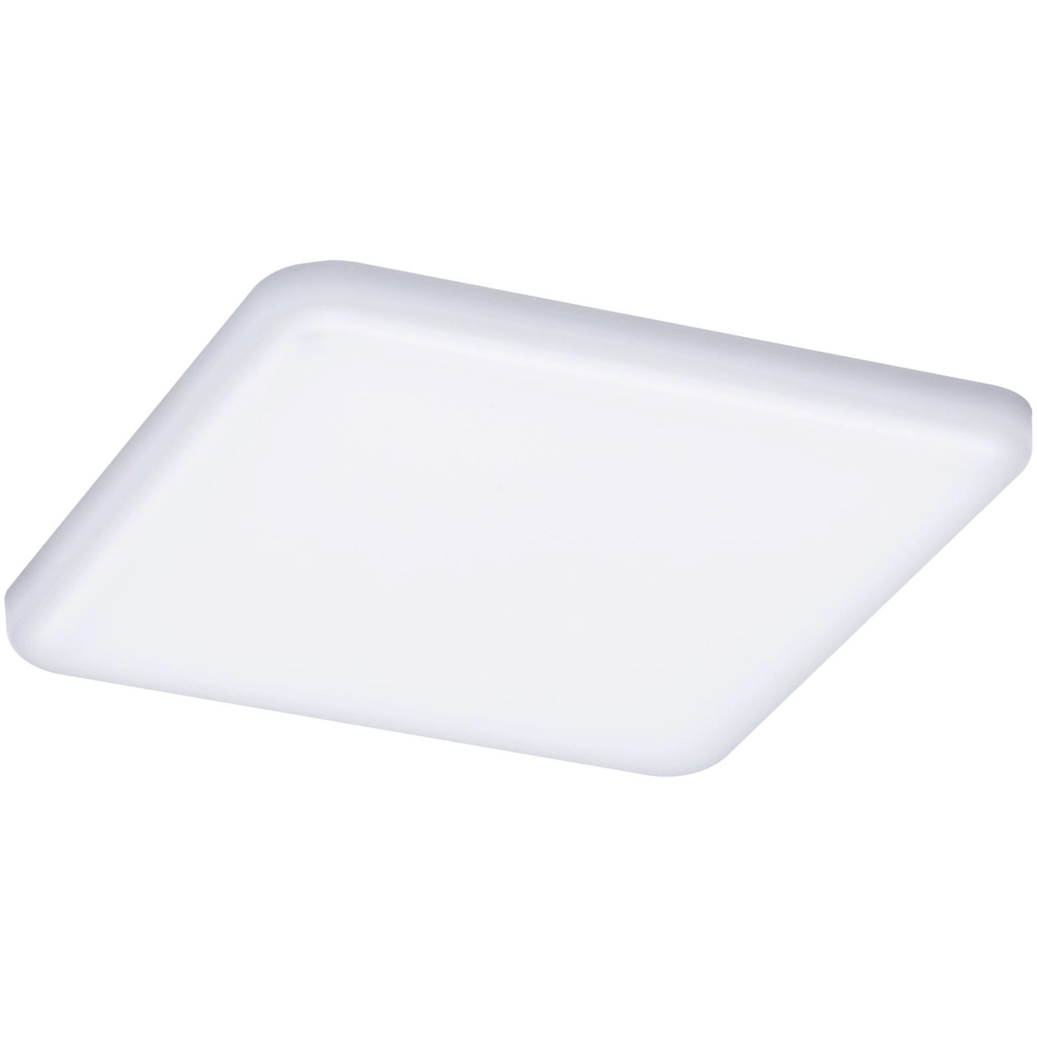 Eckiges, weißes Paulmann LED-Einbaupanel Veluna VariFit, 125x125 mm, 8,5 W, 3.000 K, für Einbaustrahler.