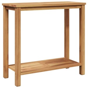 vidaXL Couchtisch mit Speicher Braun 85 x 35 x 75 cm Teak-Massivholz 42002311