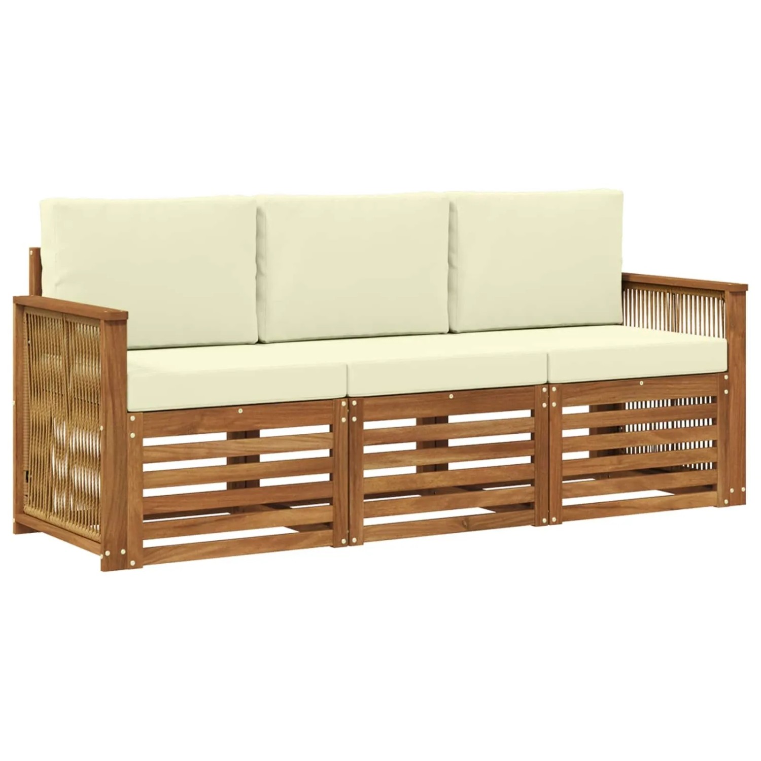 vidaXL Sofagarnituren mit Kissen 3 Stk Massivholz Akazie 3383966
