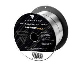 STAHLWERK Fülldraht FLUX Edelstahl E308LFC 0,8 mm, 0,45 kg Drahtrolle für Schweißgeräte.