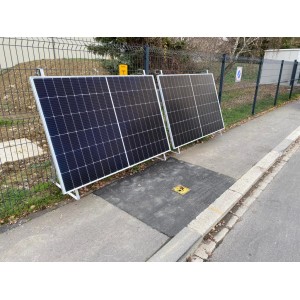 Absaar Solar Boden Schräghalterung für Solar-Paneele (4 Stk.) zur Montage von Solaranlagen im Garten.
