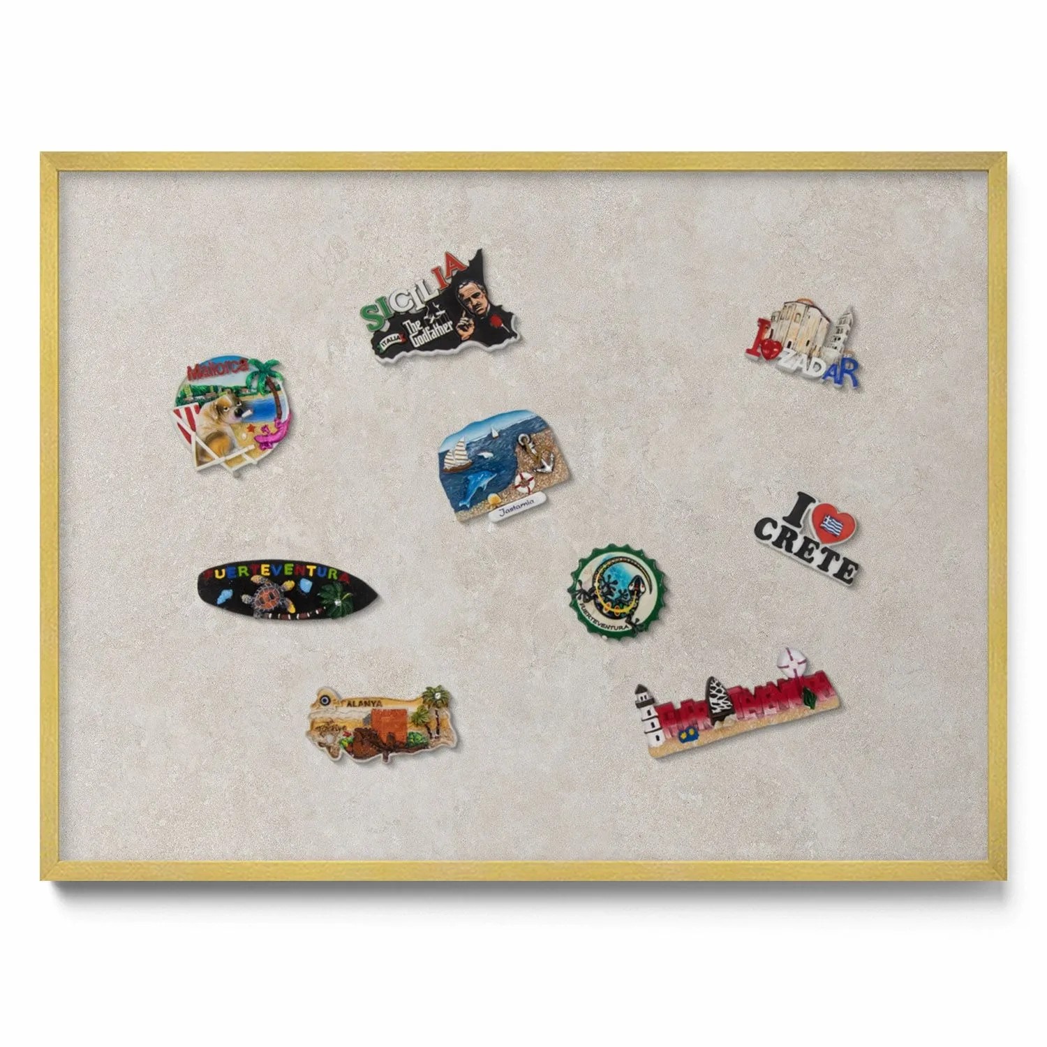 Tulup Magnettafel Magnetboard Gerahmt für Urlaubsmagnete Feine Sandsteinstr günstig online kaufen