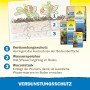 Neudorff Verdunstungsschutz 65l: Illustration der Funktionsweise und Produktverpackungen.