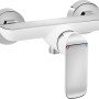 baliv Duscharmatur DU-5070 in Weiß-Chrom, Einhebelmischer mit S-Anschlüssen.