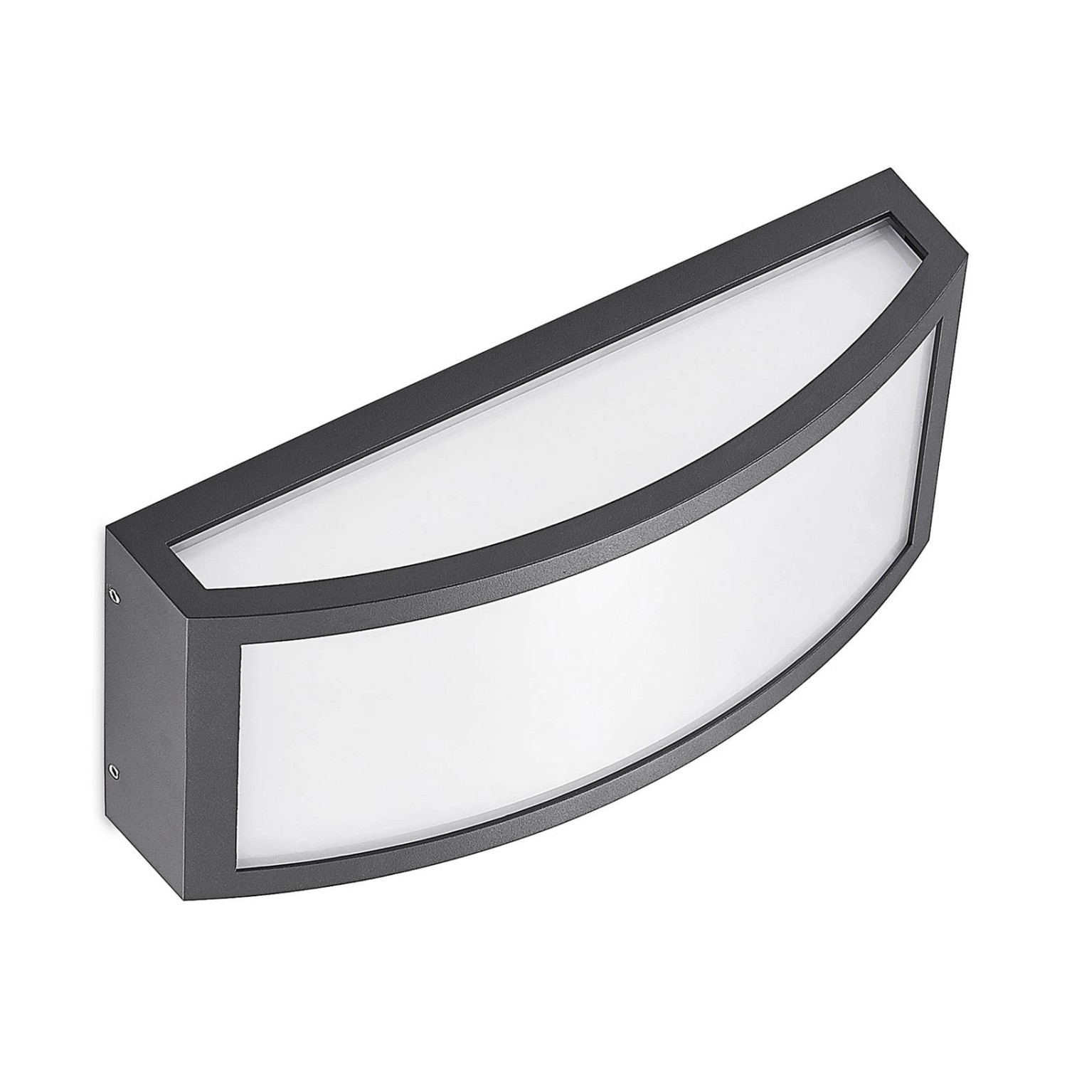 Lindby LED Wandleuchte Außen Jakari 9932044 Spritzwassergeschützt Modern in Schwarz aus Aluminium 1-flammig