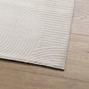Cremefarbener vidaXL Teppich Iza mit skandinavischem Muster, Kurzflor, 100x200 cm.