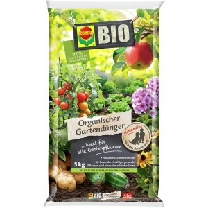Compo Bio Gartendünger 5kg: Organischer Dünger für Gemüse, Obst und Gartenpflanzen.