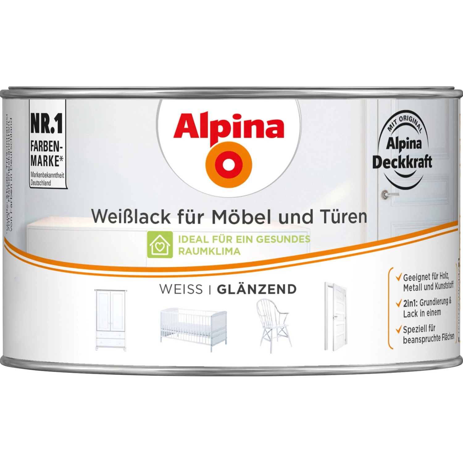 Alpina Weißlack für Möbel & Türen glänzend 300 ml