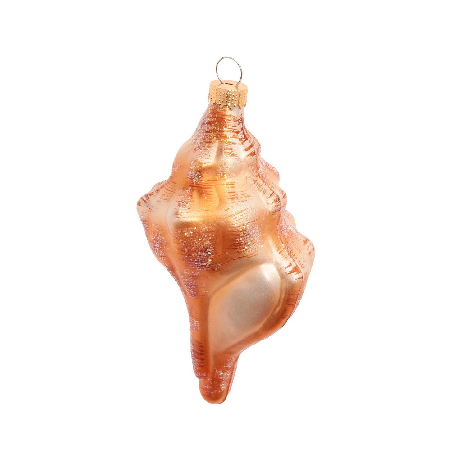 Thumbnail - Krebs Glas Lauscha Baumschmuck Meeresschnecke Braun 12cm