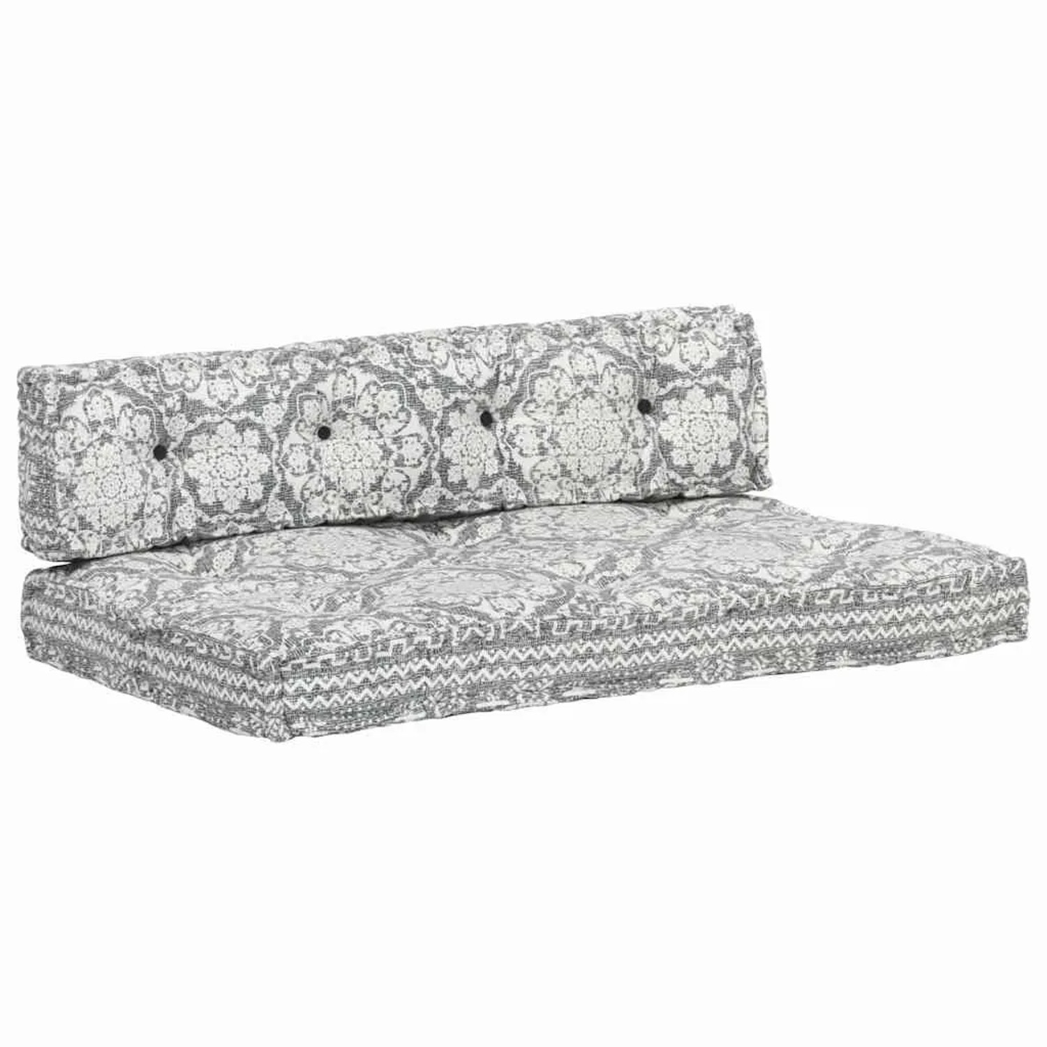 vidaXL Palettensofa-Auflage Hellgrau Stoff Patchwork 287720