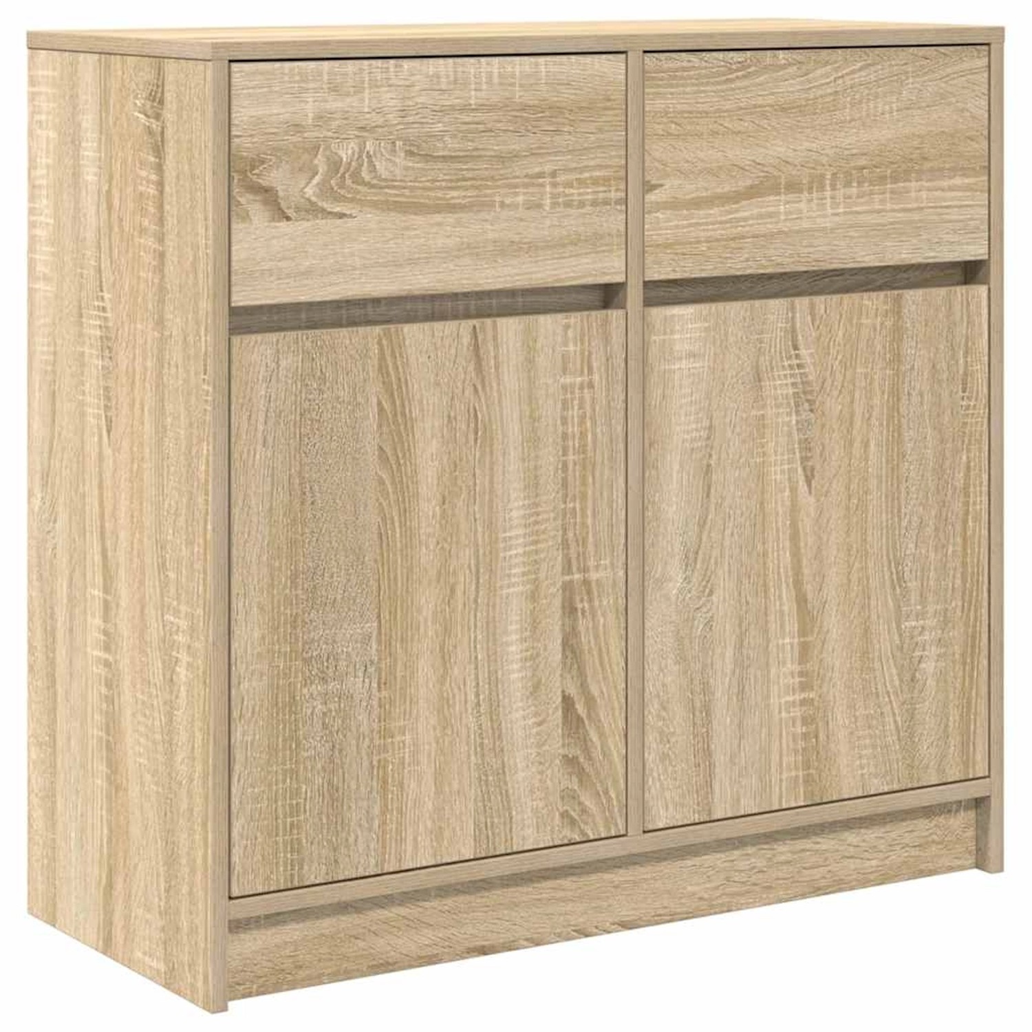 vidaXL Sideboard mit Schublade Sonoma-Eiche 80x34x76 cm Holzwerkstoff 861537