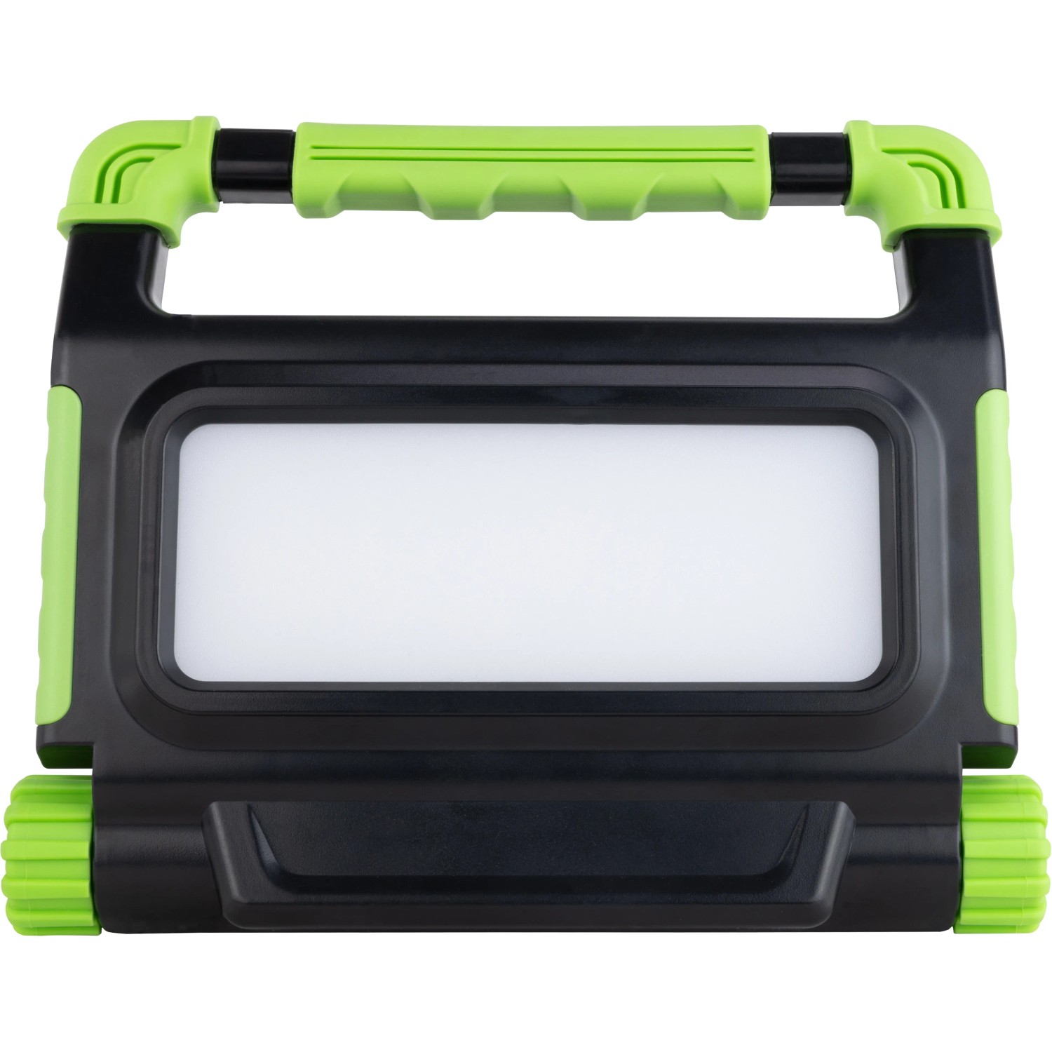 REV Ritter Akku-LED-Arbeitsleuchte 20W mit Ständer, anthrazit-grün. Kompakte Baulampe mit Akku.