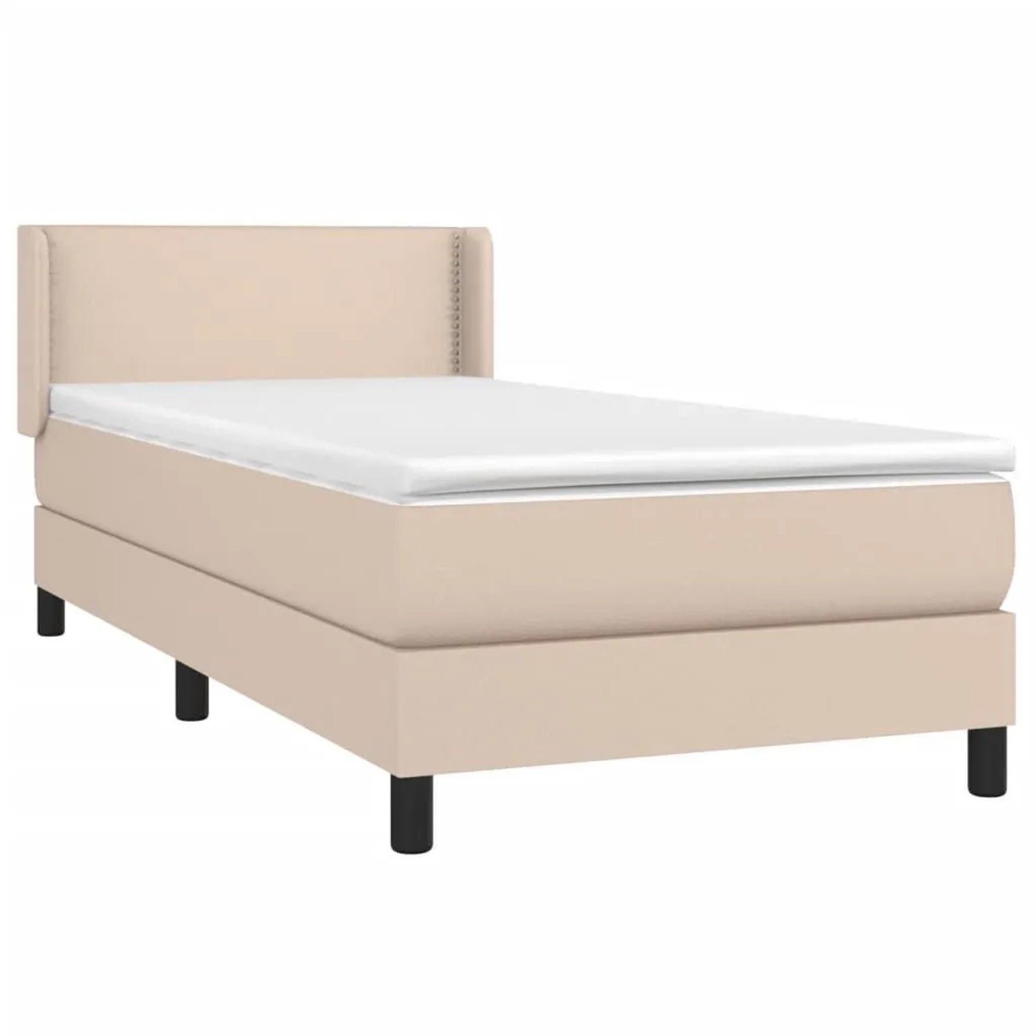 vidaXL Boxspringbett mit Matratze Cappuccino-Braun 80x200cm Kunstleder 3130 günstig online kaufen