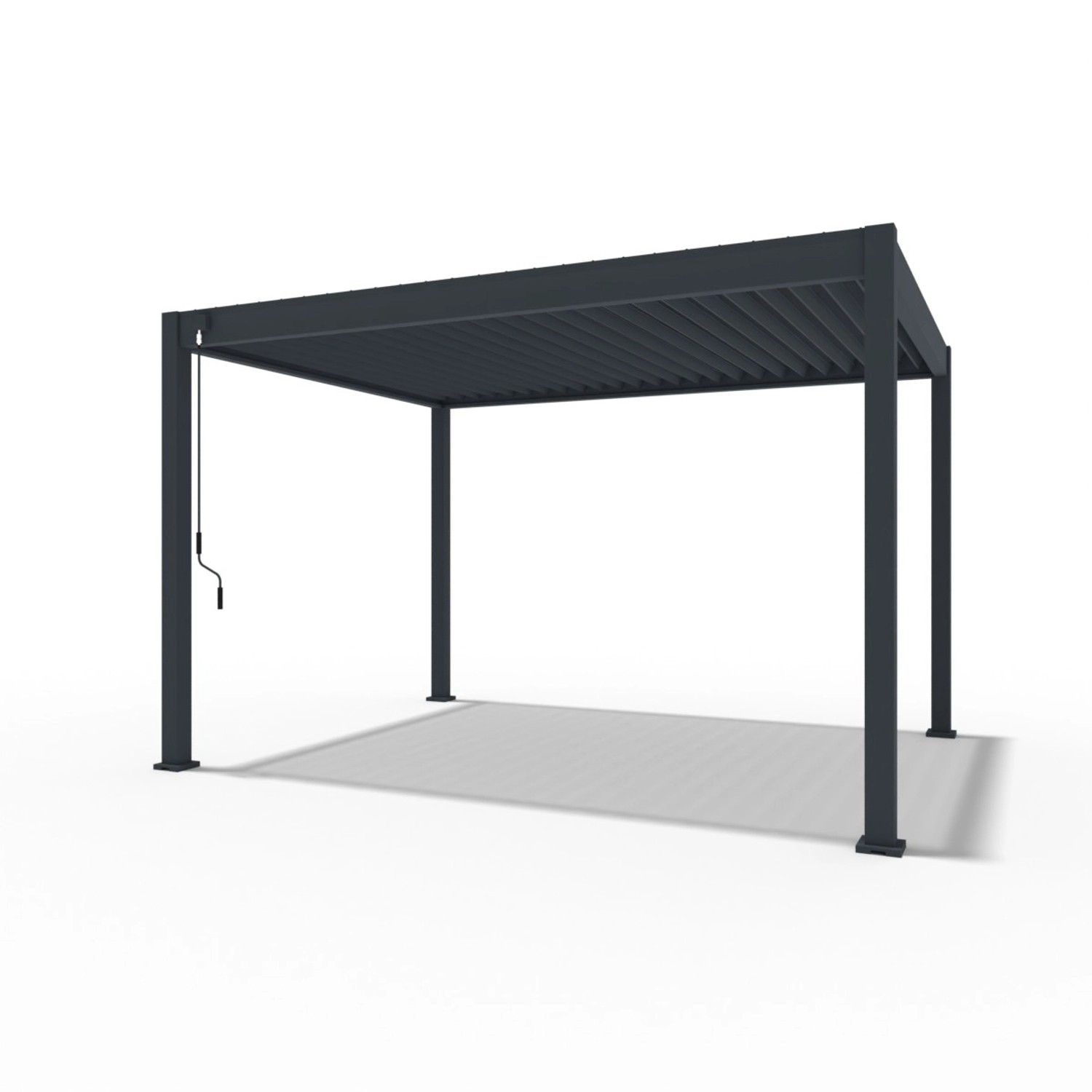 PergoLine Bioklimatische Pergola 3x4 M Aluminium Lamellendach in Anthrazit günstig online kaufen