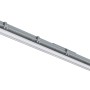 Graue LED-Feuchtraumleuchte 22W mit Rohr für z.B. Keller oder Garage.