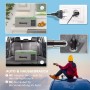 Outsunny Kompressor Kühlbox grau/grün im Auto und zu Hause, mit AC- und DC-Anschluss. Ideal für Camping und Reise.