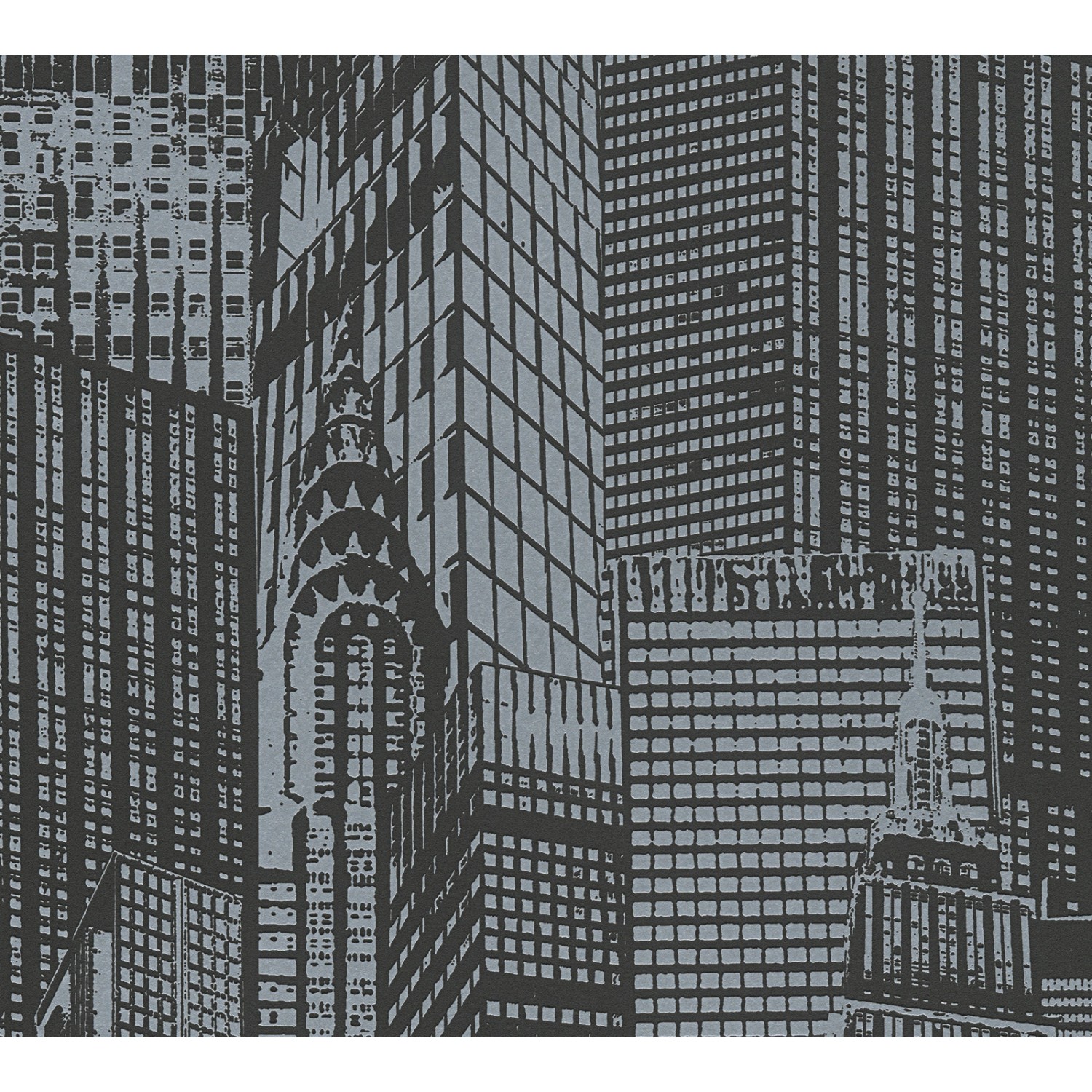Bricoflor Schwarze Tapete Selbstklebend Modernes Tapeten Panel Ideal für Schlafzimmer und Küche Wolkenkratzer Vliestapet