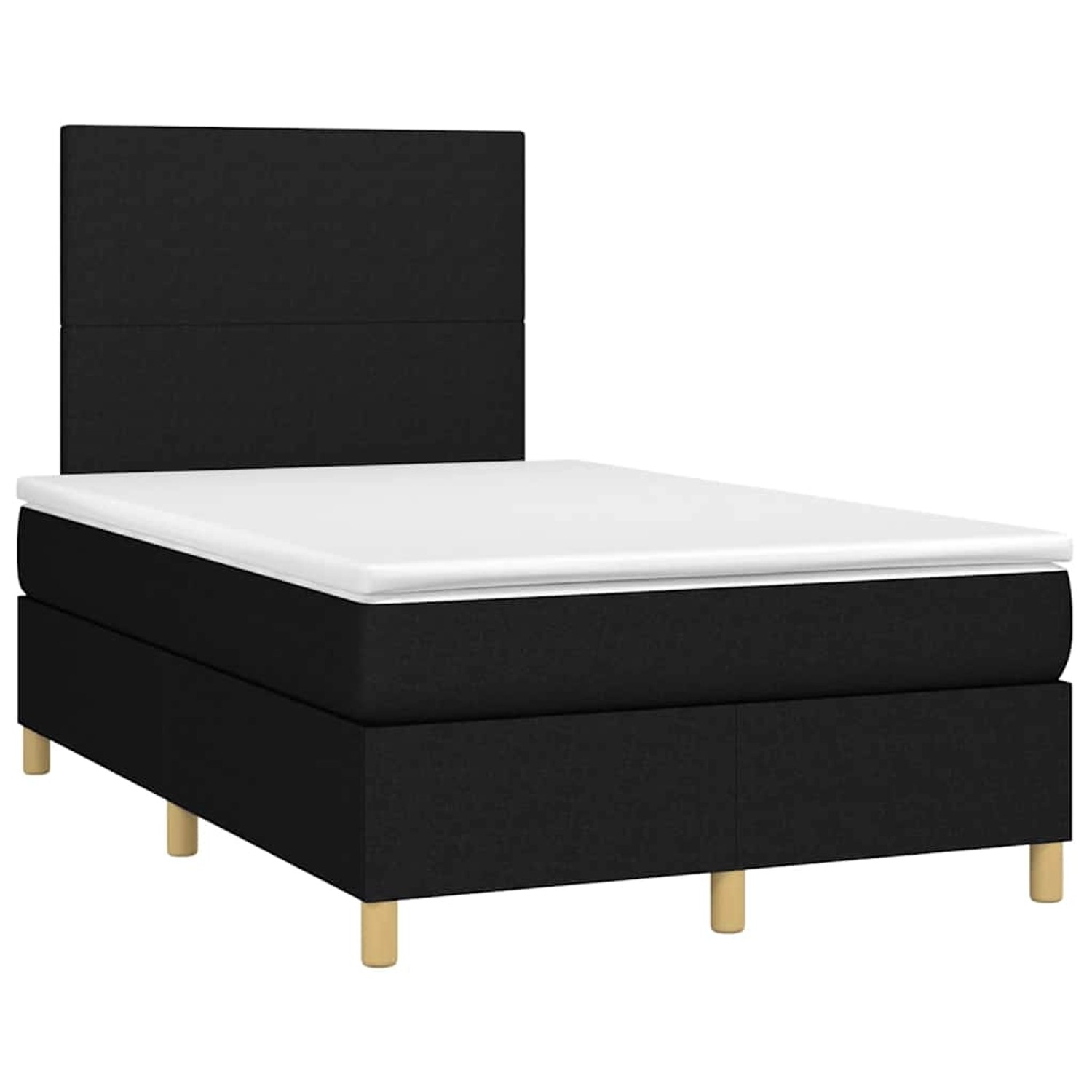 vidaXL Boxspringbett mit Matratze Schwarz 120x190 cm Stoff 3269918 günstig online kaufen