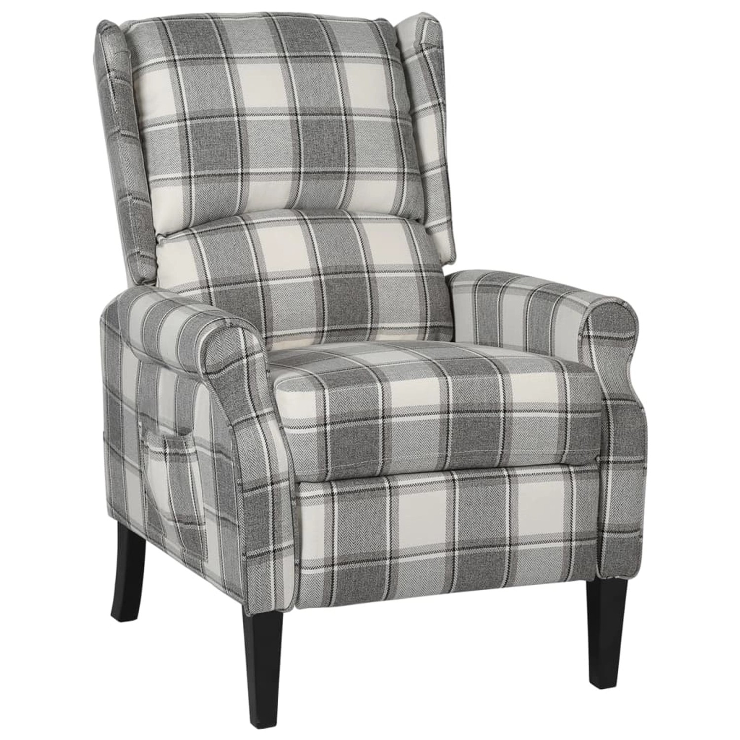 vidaXL Relaxsessel Verstellbar Weiß Grau Stoff 329306 günstig online kaufen