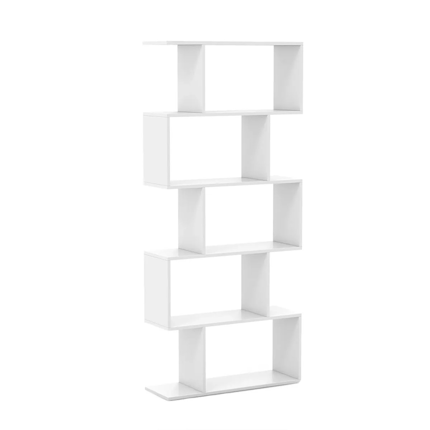 Costway Bücherregal 5 Ebenen 70 x 23,5 x 158 cm Weiß günstig online kaufen