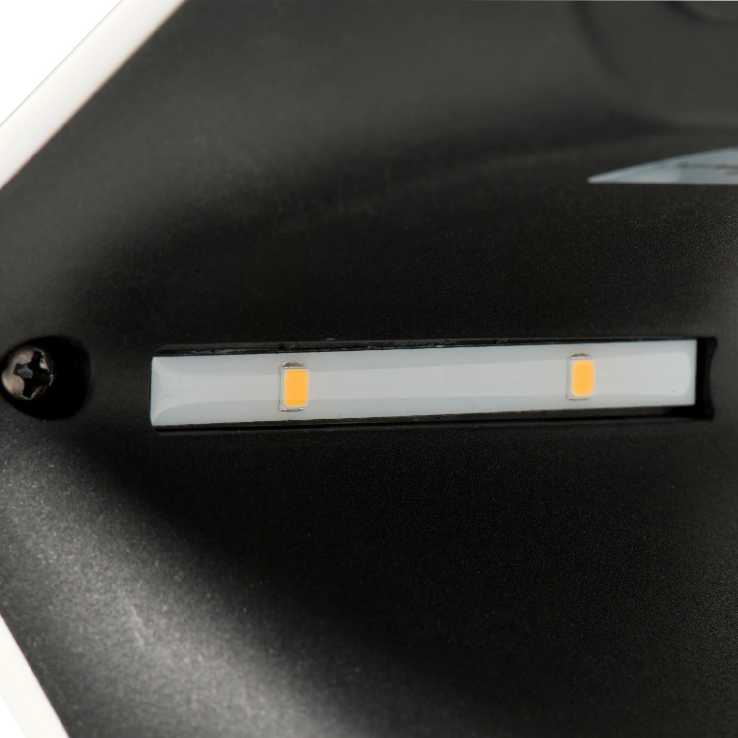 Detailaufnahme: LED Solar Außenleuchte Butterfly, weiße LED Leiste.