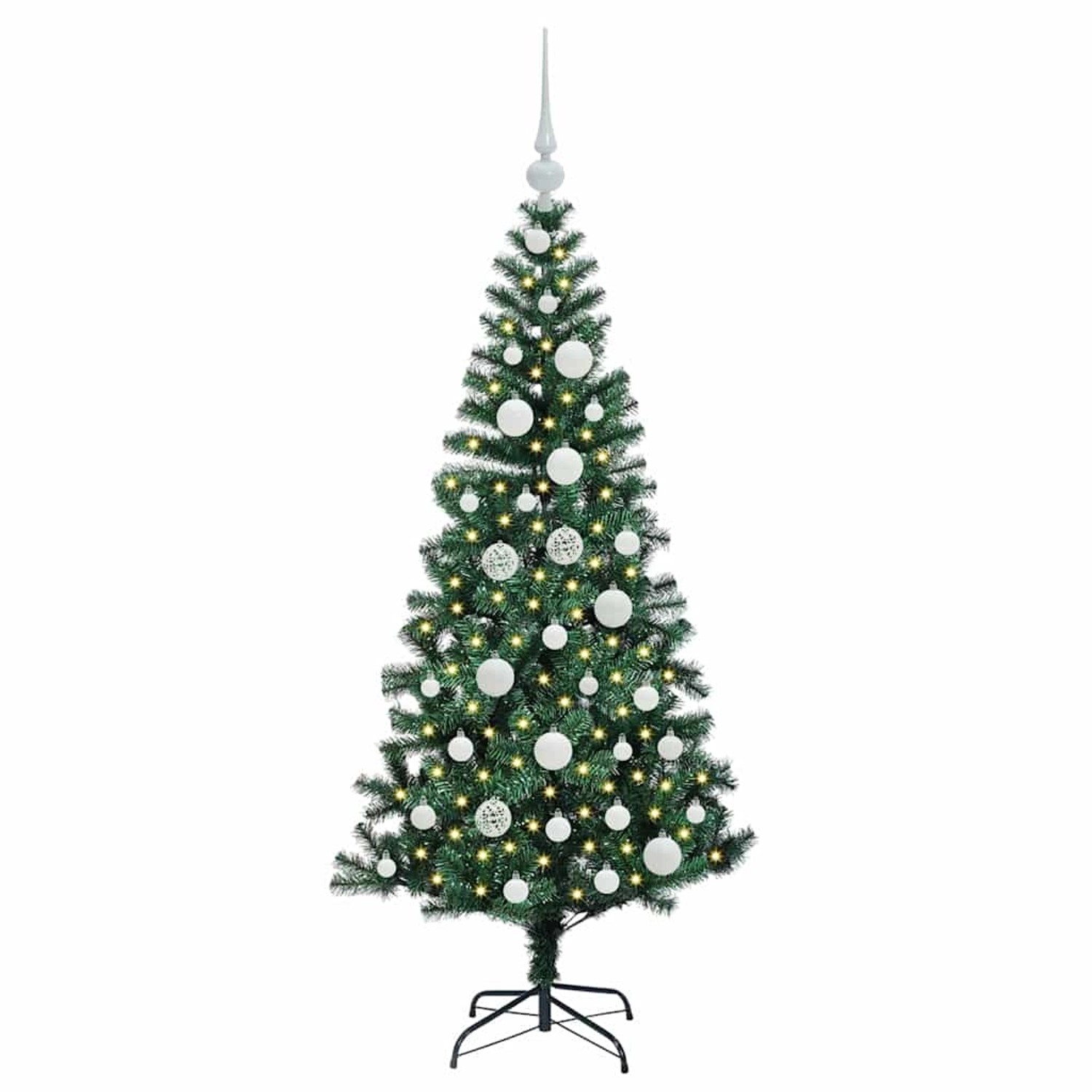 vidaXL Künstlicher Vorbeleuchteter Weihnachtsbaum Grün 120 cm 3396739