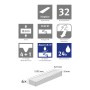 Egger Aqua Laminat Triestino Terrazzo Grau: Technische Daten zu Kingsize Format, Stärke, Nutzungsklasse und Feuchtraumeignung.