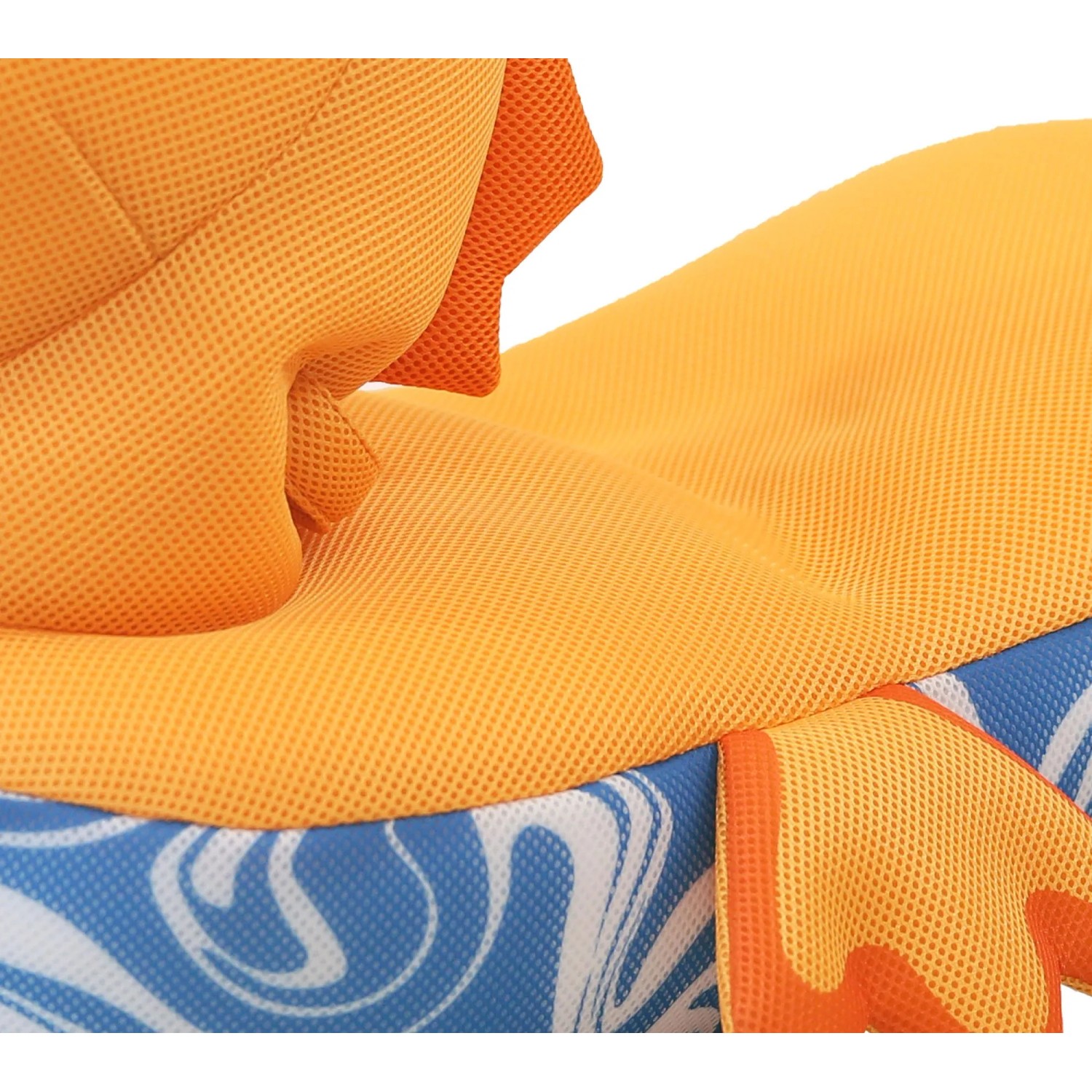 Detailansicht: Gelber Westmann Sitzsack Seepferdchen, Pool Buddy. Gemütlicher Kindersitzsack.