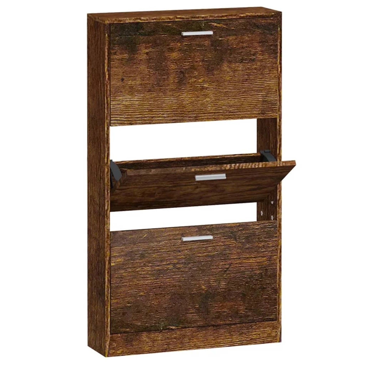 vidaXL Schuhschrank Räuchereiche 59x17x108 cm Holzwerkstoff 342531 günstig online kaufen