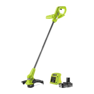 Ryobi Akku-Rasentrimmer RY18LT23A-120 One+ mit Akku und Ladegerät, 23 cm Schnittbreite.