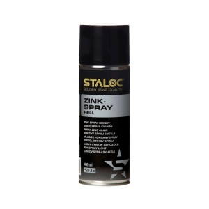 Staloc Zinkspray Hell 400 ml in schwarz-grauer Dose für Rostschutz und Korrosionsschutz.