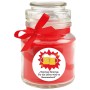 HS Candle Duftkerze im Glas mit rotem Band und Vatertags-Motiv.