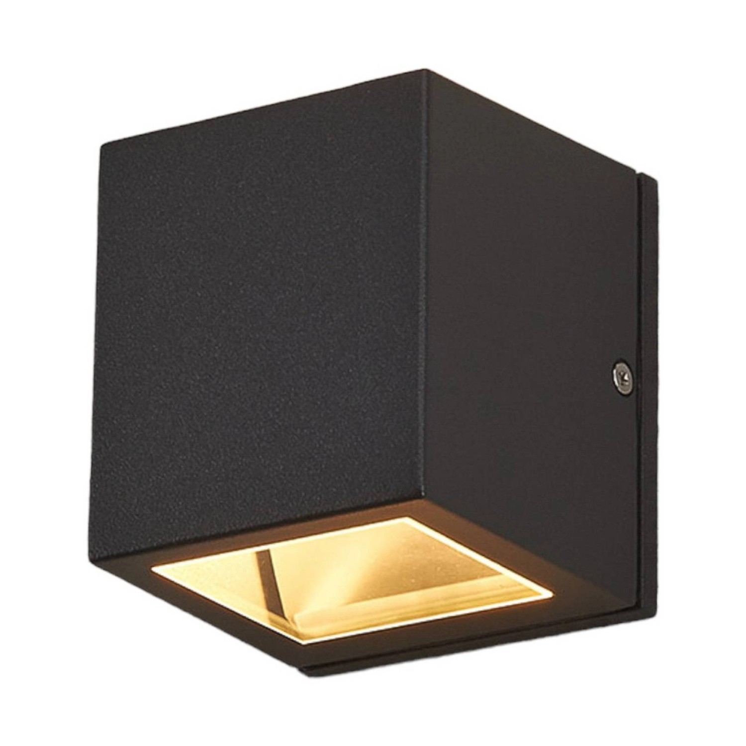 Lucande Wandleuchte Außen Maurice 9618020 Spritzwassergeschützt Modern in Schwarz aus Aluminium 1-flammig G9