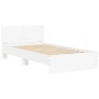 vidaXL Bettgestell mit Kopfteil Weiß 100x200 cm Holzwerkstoff 838617
