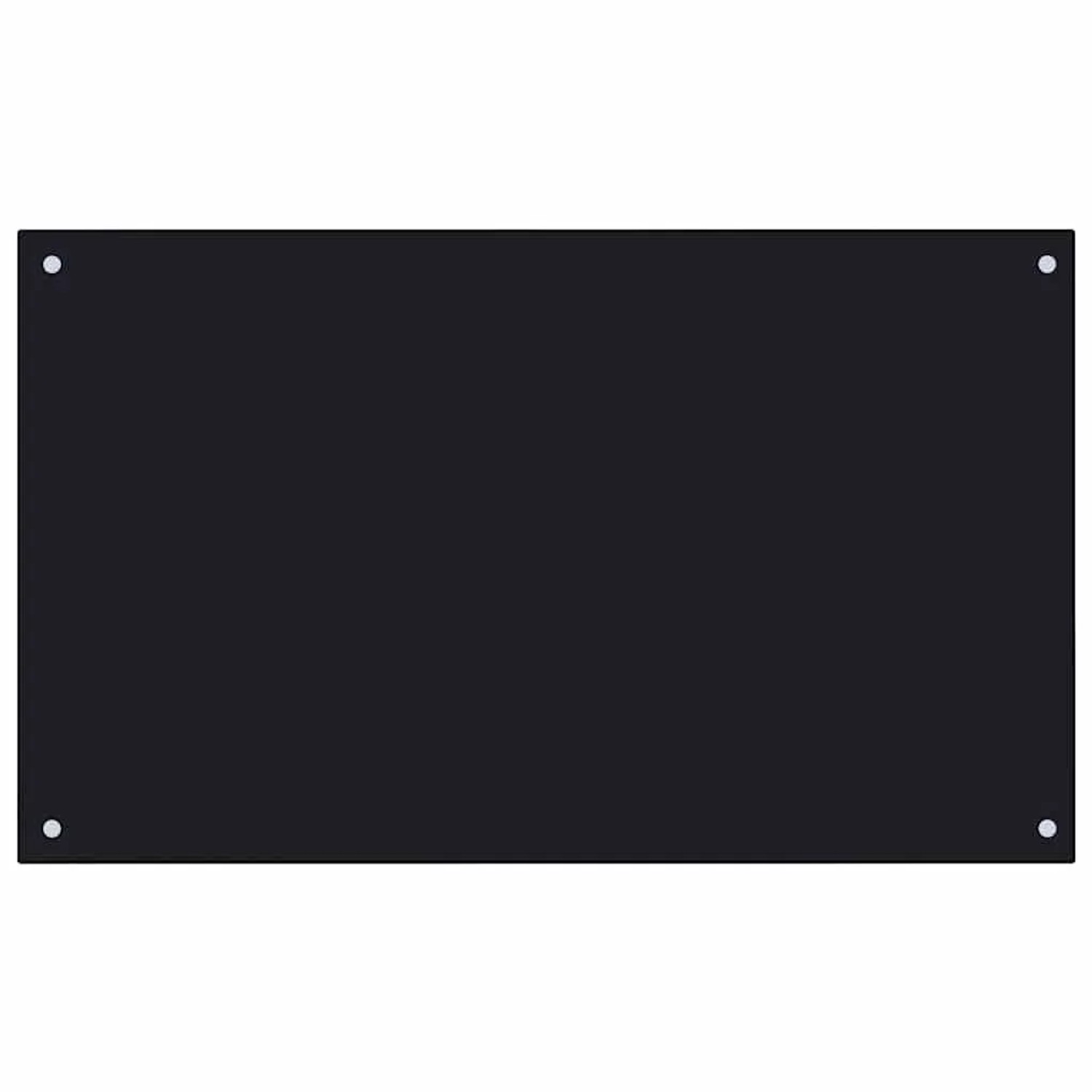DELUKE Küchenrückwand Glas 100x60cm Schwarz Wandverklediung Küche Wandschutz Spritzschutz Herdspritzschutz Glasplatte