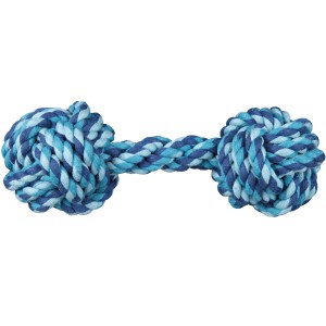 Jollypaw Tau-Hantel, 20 cm, blau-weiß, robustes Tauspielzeug für Hunde.