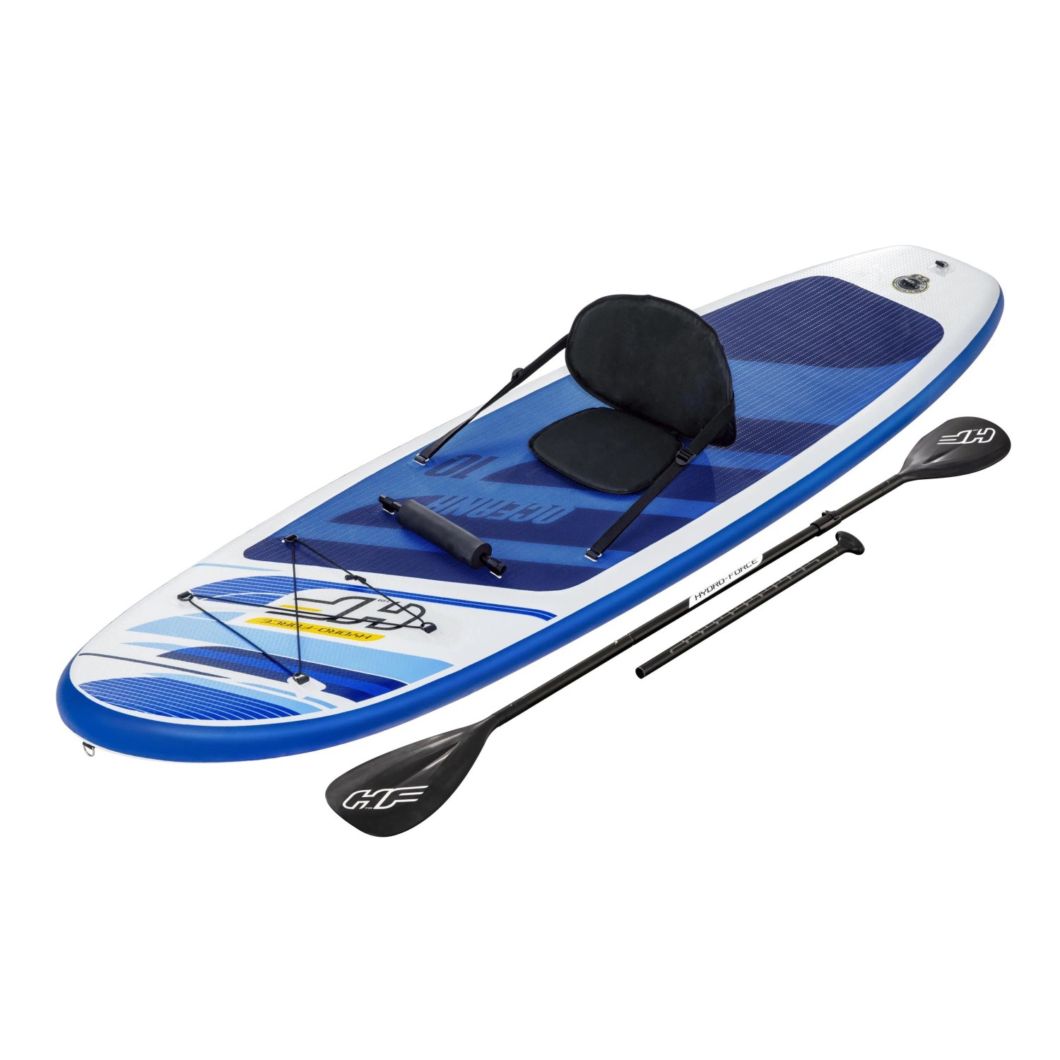 DELUKE SUP-Board DEAN Aufblasbar Kunststoff Blau, Weiß 12x84x305cm Stand Up Paddling Board Paddle Board Allround Board-Set