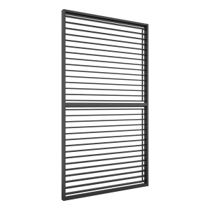 Ximax Lamellenwand Aluminium, dunkelgrau, 123 cm, für Pergola als Wind- und Sichtschutz.