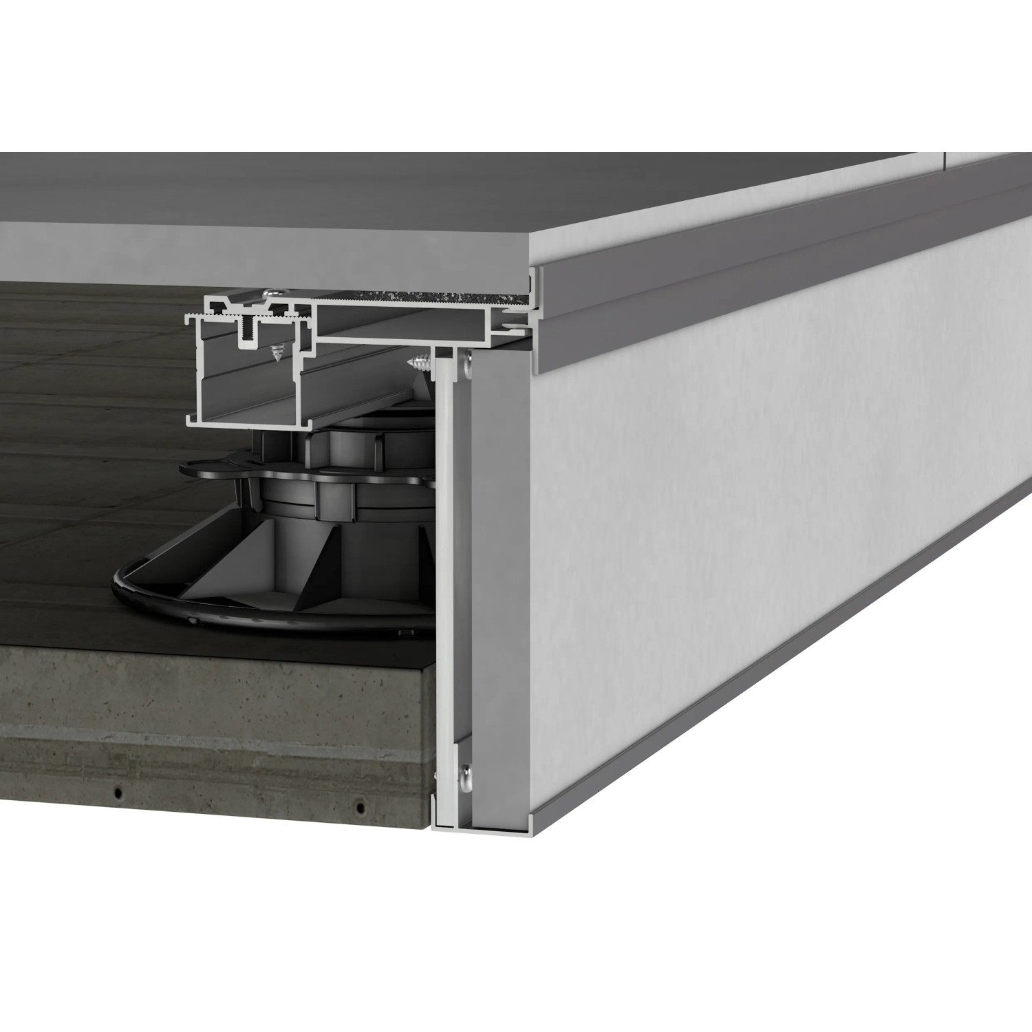 GS Terrassen Quickfixstrebe Alu Blank, 6x45x2000mm, für Terrassendielen Verblendung.