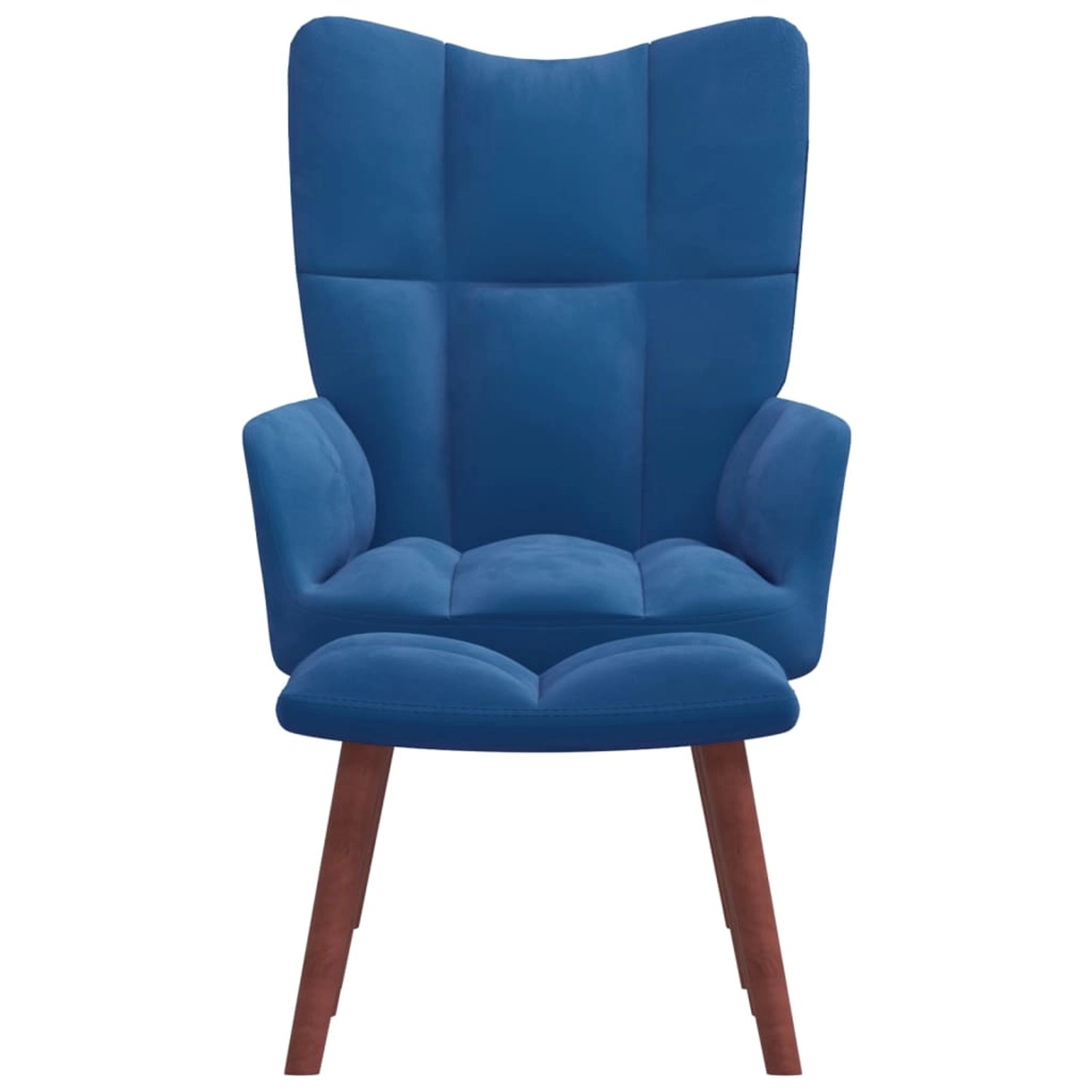 vidaXL Relaxsessel mit Hocker Blau Samt Modell 6 günstig online kaufen