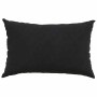 Schwarzes vidaXL Sofakissen (60x40 cm) aus Cordstoff. Dekokissen für Wohnzimmer und Schlafzimmer.