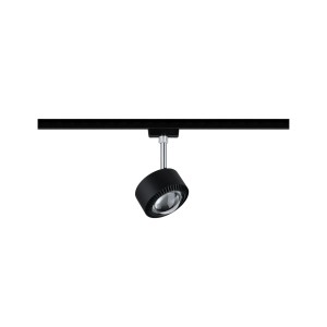 URail LED-Spot Aldan, schwarz matt/chrom, 9W, 2700K, dimmbar für Schienensysteme.