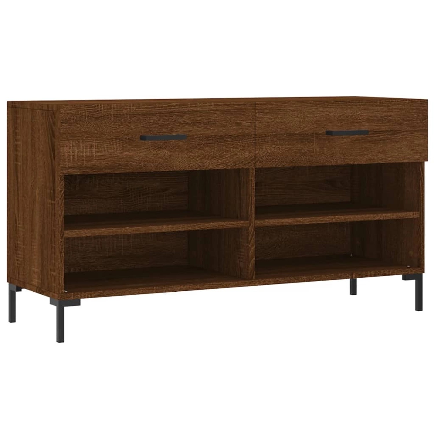 vidaXL Schuhbank Braun Eichen-Optik 102x35x55 cm Holzwerkstoff 829747 günstig online kaufen