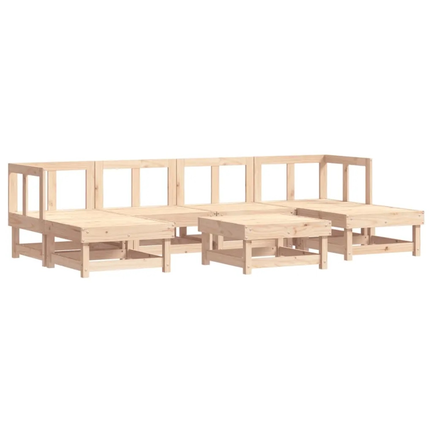 vidaXL 7-Tlg Garten-Lounge-Set Massivholz Kiefer 3186340 günstig online kaufen
