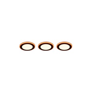 3er Set Trio LED Einbauleuchten Argus, schwarz matt, Ø 8,2 cm. Moderne Deckenspots für Innenräume.