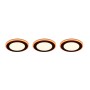 3er Set Trio LED Einbauleuchten Argus, schwarz matt, Ø 8,2 cm. Moderne Deckenspots für Innenräume.