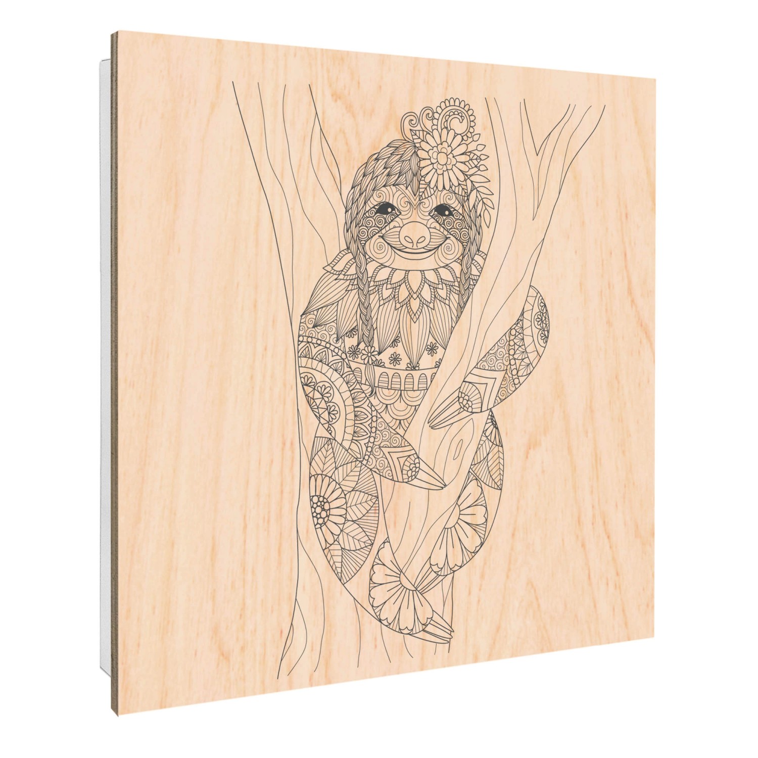 Banjado Großer Schlüsselbox Holz 30x30cm Weiß Scharnier Rechts 50 Haken Sch günstig online kaufen