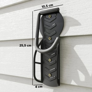 Schwarze SPORTNOW Fahrrad Wandhalterung aus Metall zur platzsparenden Aufbewahrung.