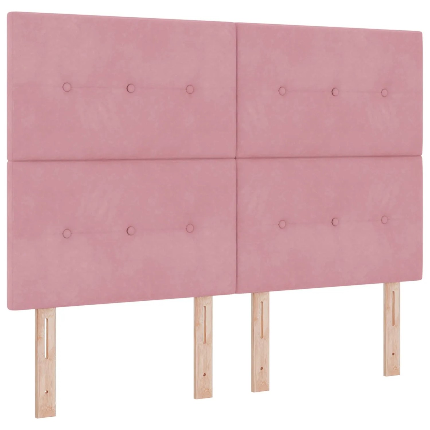 vidaXL LED Kopfteil mit LED-Lichtleisten Rosa 160 cm Polyester 3338448